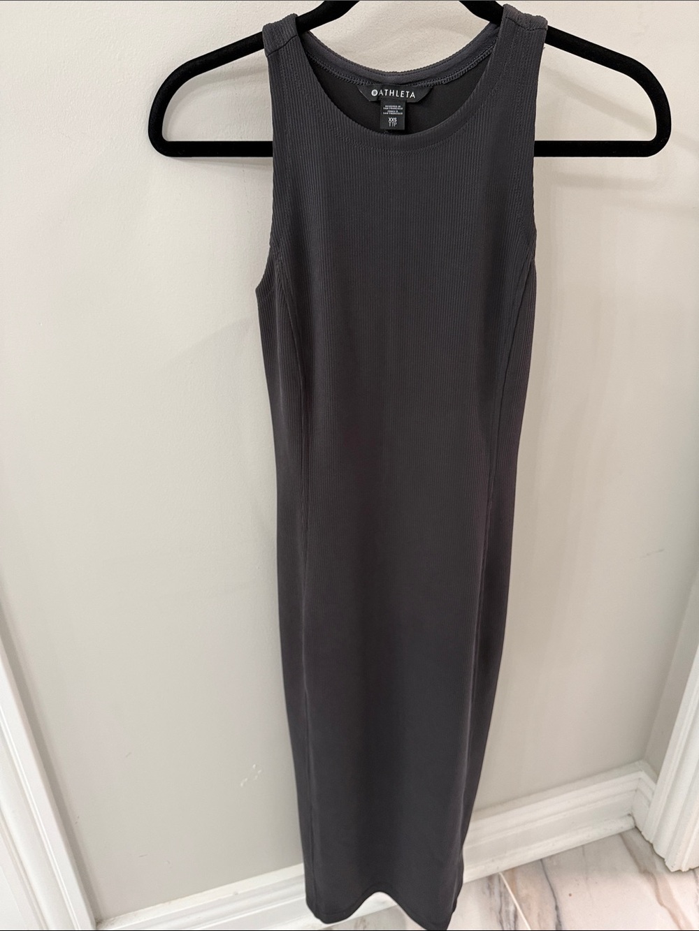 Athleta Charcoal Sleeveless Maxi Tank Dress